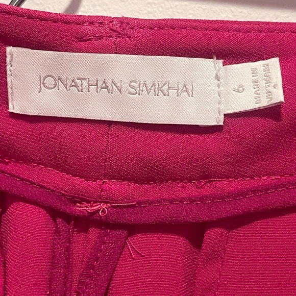 Jonathan Simkhai Pink wide leg pants trouser size 6 - Picture 3 of 4